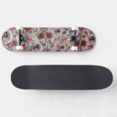 Skulls Rozen en Pink Disco Balls Persoonlijk Skateboard (Horizontaal)