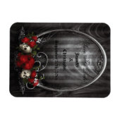 Skulls & Rozen Gothic Save The Date Trouwmagneet Magneet (Horizontaal)