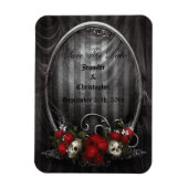 Skulls & Rozen Gothic Save The Date Trouwmagneet Magneet (Verticaal)