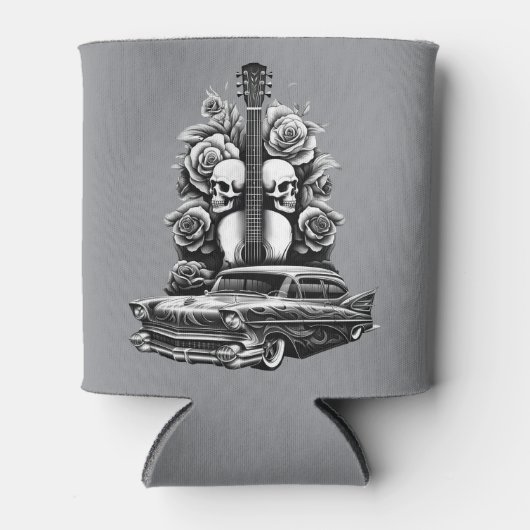 Skulls, Rozen & Lowrider Art Koelbox Blikjeskoeler (Voorkant)