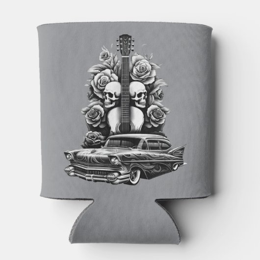 Skulls, Rozen & Lowrider Art Koelbox Blikjeskoeler (Achterkant)