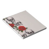 Skulls Rozen Notitieblok (Schuin)