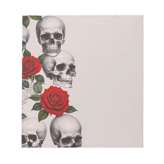 Skulls Rozen Notitieblok (Voorkant)