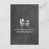 Skulls Rozen Rustieke accommodatie Trouwkaarten Informatiekaartje (Achterkant)
