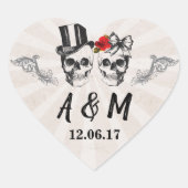 Skulls Rustieke  Scroll Rozen Stickers Labels