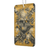 Skulls Sepia Tone Flames Gothic Scary Lifestyle Luchtverfrisser (Links)