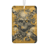 Skulls Sepia Tone Flames Gothic Scary Lifestyle Luchtverfrisser (Achterkant)