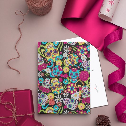 Skulls Skeleton Gardener | Slangen van Floral Aankondigingskaart