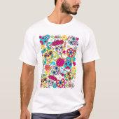 Skulls Skeleton Gardener | Slijp van Floral T-shirt (Voorkant)