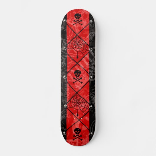 Skulls & Spinnen Skateboard Deck (Voorkant)