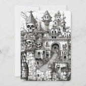 Skulls spookhuis-opwarmende partij kaart (Achterkant)