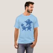 Skulls Stars Blue T-shirt (Voorkant volledig)