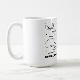 Skulls van onze voorouders (zes schedelevolutie) reisbeker