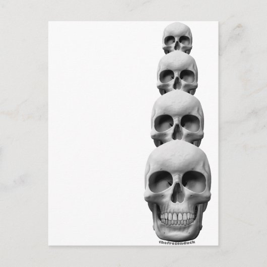 Skulls - verticaal briefkaart (Voorkant)