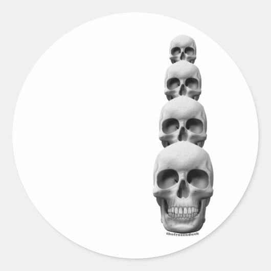 Skulls - verticaal ronde sticker (Voorkant)