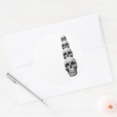 Skulls - verticaal ronde sticker (Envelop)