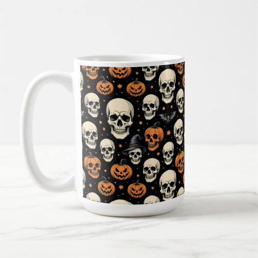 Skulls voor Halloween Koffiemok (Links)