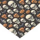 Skulls voor Halloween Korte Tafelloper (Hoek)
