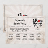 Skulls Vrijgezellenfeest Reisschema Bachelorette R Kaart (Voorkant / Achterkant)