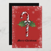 Skulls Vrolijk Kerstfeest Vakantie Kaart (Voorkant / Achterkant)