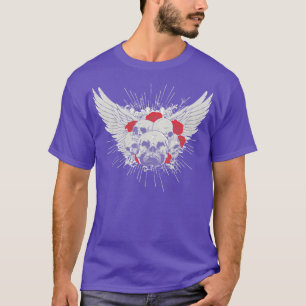 Skulls Wings Illustratie Tattoo Kunst T-shirt