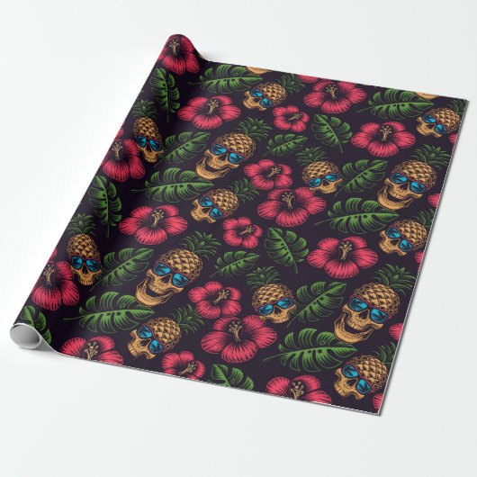 Skulls Wrapping Paper Cadeaupapier (Uitgerold)