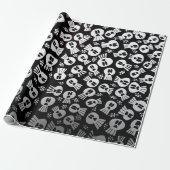 Skulls -wrapping paper cadeaupapier (Uitgerold)