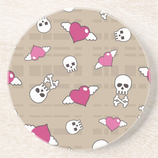 Skulls Zandsteen Onderzetter (Voorkant)