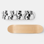 Skulls zwarte skateboard dek (Horizontaal)