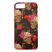 Skulls'n Rozen Pattern Case-Mate iPhone Case (Achterkant)
