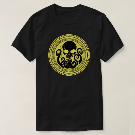 Skullthulhu Fearfull Yellow T-shirt (Design voorkant)