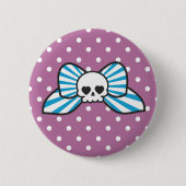 Skully Bow Ronde Button 5,7 Cm (Voorkant)