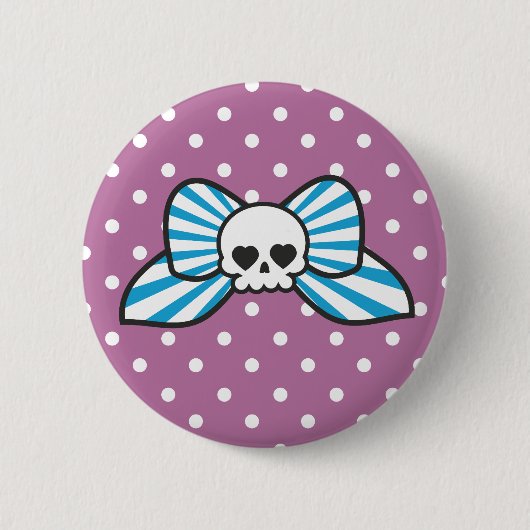 Skully Bow Ronde Button 5,7 Cm (Voorkant)