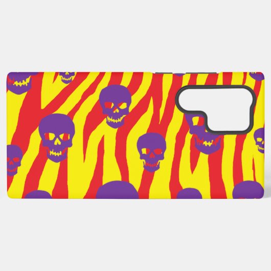 Skully Mod Zebra Samsung Galaxy Hoesje (Achterkant horizontaal)