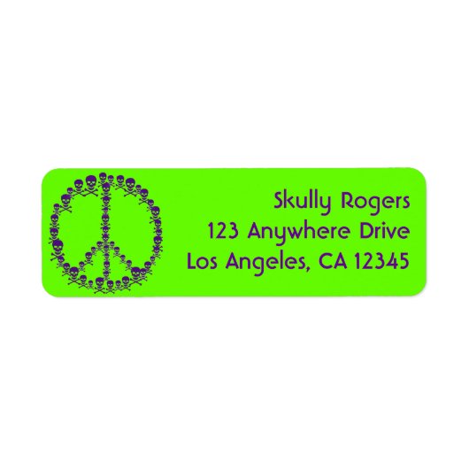 Skully Peace Etiket (Voorkant)