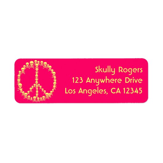 Skully Peace Etiket (Voorkant)