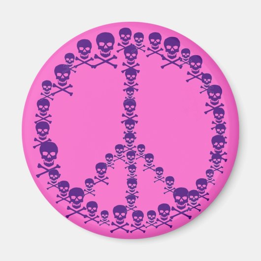 Skully Peace Sign Magneet (Voorkant)