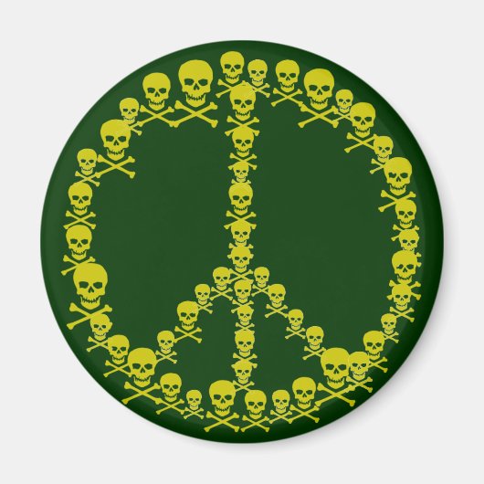 Skully Peace Sign Magneet (Voorkant)