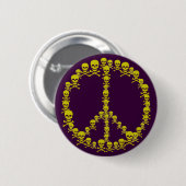 Skully Peace Sign Ronde Button 5,7 Cm (Voorkant /achterkant)