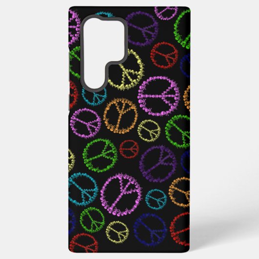 Skully Peace Sign Samsung Galaxy Hoesje (Achterkant)