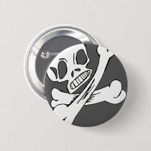 Skully Pin Ronde Button 5,7 Cm (Voorkant /achterkant)