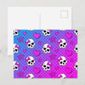 Skully Pop Kawaii Briefkaart (Voorkant / Achterkant)