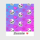 Skully Pop Kawaii Sticker (Vel)