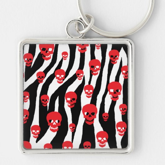 Skully Pop Zebra Sleutelhanger (Voorkant)