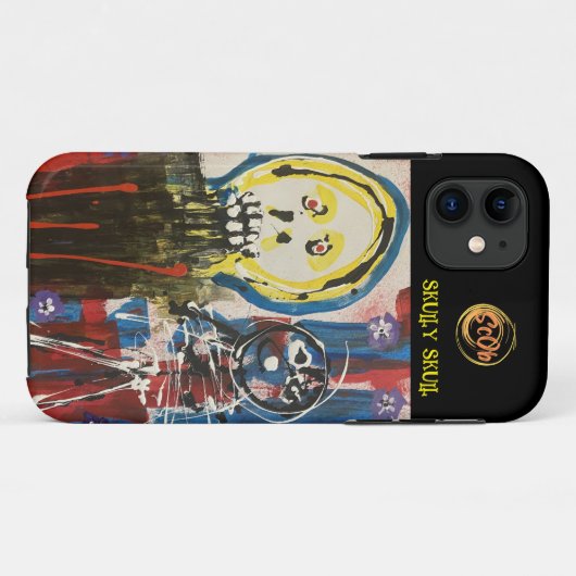 Skully Skull IPhone Case (Achterkant (horizontaal))