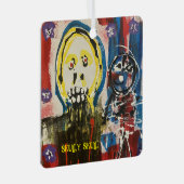 Skully Skull Metal Car Ornament (Voorkant Rechts)