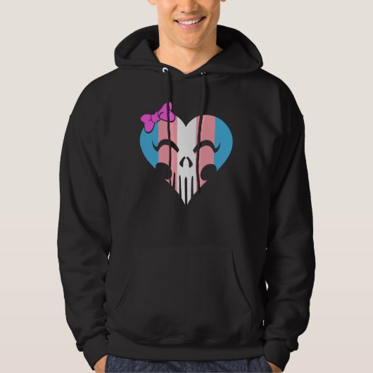 Skully Trans Pride Hoodie (Voorkant)