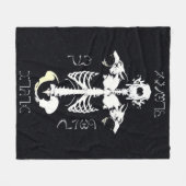 Skully Werewolf Tribal Grunge Art Fleece Deken (Voorkant (Horizontaal))