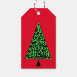Skully Xmas Tree Cadeaulabel