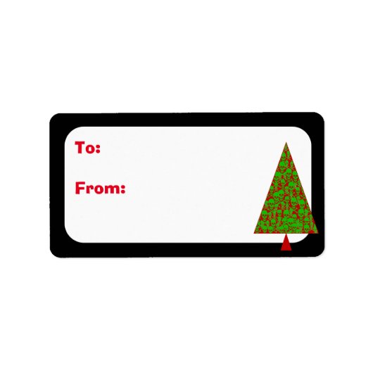 Skully Xmas Tree Etiket (Voorkant)